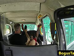 Amateur MILF gets her tight pussy stretched by a taxi driver