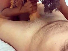 White man's cock in the mouth of an Ebony wife