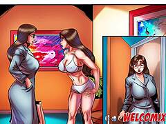 MILF with a huge ass gets a naughty surprise in this comic porn video