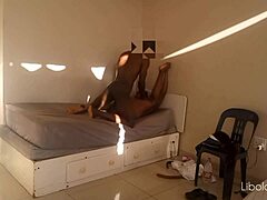 Sexy volwassen momenten: schattige ebony MILF wordt ruw in sekstape