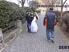 Cseh menyasszonyt elcsábította egy kölcsönadott cápa szexre POV videóban