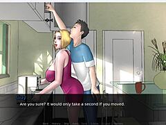 MILF's big tits and gameplay in Prince of Suburbia's animated gallery