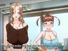 Anime MILF with big tits gets fucked by a mature man