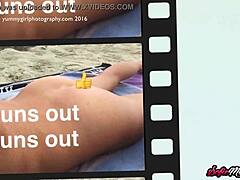 Mogna Sofie Maries retas på stranden i hemgjord video