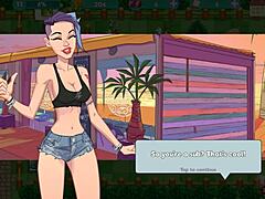 Brunette mom and redhead mom in cartoon game