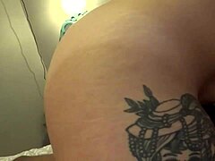 Amateur wife with big tits and ass gives a deepthroat blowjob