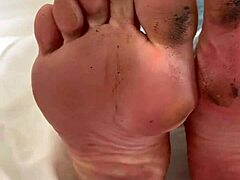 Mature British MILF's feet in POV with no sound