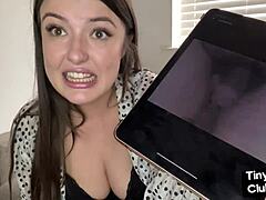 MILF babe humiliates small cocks in webcam solo video