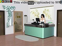 Animazione 3D di sculacciate e giochi anali con una milf