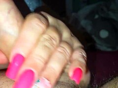 Mature couple engages in oral sex with feet