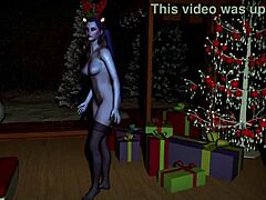 Dusná vdova zmyselne tancuje v spálni na Vianoce