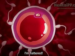 Hentai-Animation mit dem Orgasmus einer vollbusigen reifen Frau