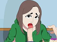 Milf peituda entrega uma performance oral excepcional em animação hentai sem censura
