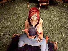 Rödhårig MILF blir stygg i Warcraft-inspirerad 3D-porr