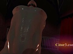 Experience a fetish-filled 3D game with ripped clothes and precum