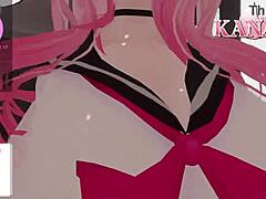 Kanako il VTuber geme e schizza in un video cosplay di una ragazza erotica della scuola con audio ASMR