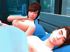 Animerat par hänger sig åt passionerad intimitet i The Sims 4