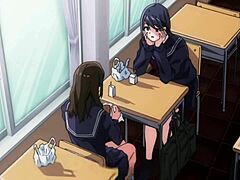 Fata anime devine obraznică într-o toaletă publică