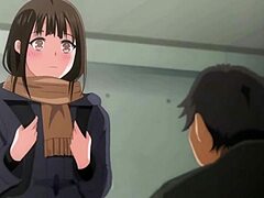 Anime dievča sa nezbedne v verejnej toalete