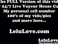 Lelu Love's seductive upskirt display and intense solo session on a live cam show