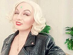 Amateur blonde Arya Grander in BDSM cuckold roleplay video