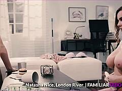 London river Natasha, the new cleaning lady, succumbs to temptation in an open marriage scenario
