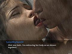 Stepmother's passion: A steamy shower encounter with a mature seductress