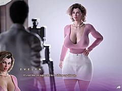 Ibu rumah tangga Amerika yang berisi dengan payudara besar dalam hentai 3D