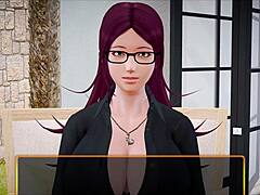 Mature beauty joins a new household in erotic role-playing game