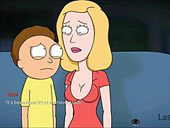My stepmom gives me a handjob and boobjob in public, Rick and Morty get home