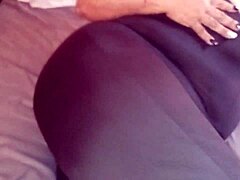 MILF grandma shows off her big ass in bodysuit