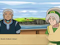Cartoon divertimento sulla spiaggia con 4 elementi trainer book 5 -member Island