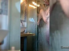 Homemade masturbation video of a big ass girl in the shower