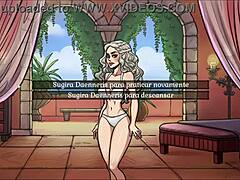 Voyeuristični pogled na striptiz ples Daenerys Targery v osmi epizodi igre kurb