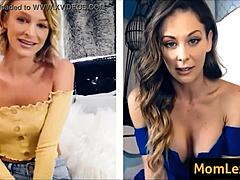 Lesbian stepmother and stepdaughter indulge in webcam masturbation