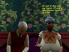 Orgia interrazziale con un grosso culo e grandi tette in una parodia di Sims 4