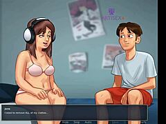 เกม hentai การ์ตูนที่มี Momnt เซ็กซี่ของ Magic Cow Girl และเพื่อนสนิท