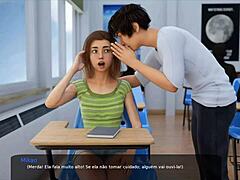 Petite tiener geniet van VR-rollenspel met stiefzus en vibrator