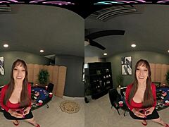 Virtual Reality Poker με μια Brunette MILF