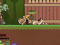 Hentai Gameplay: Naken kvinnlig överlevare kämpar sig igenom Goblins och blir hårt knullad