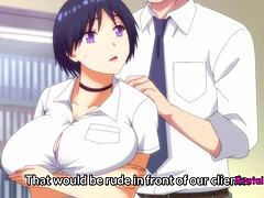 Aksi cumshot dan blowjob dalam adegan seks kumpulan Hentai