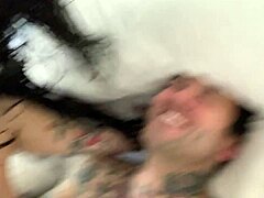 POV sex with tattooed couple Joanna Angel and her small hands in HD