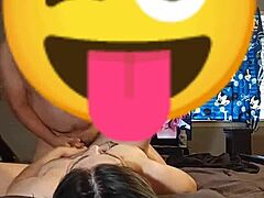 Older woman whore gives amateur blowjob and gets facial cumshot