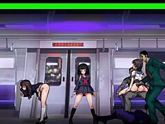 Japonská hentai hra s tajným špiónem, který je šukán mnoha muži