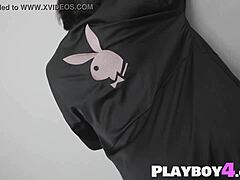 Черная мамочка с идеальной задницей Ана Фокс мастурбирует для Playboy